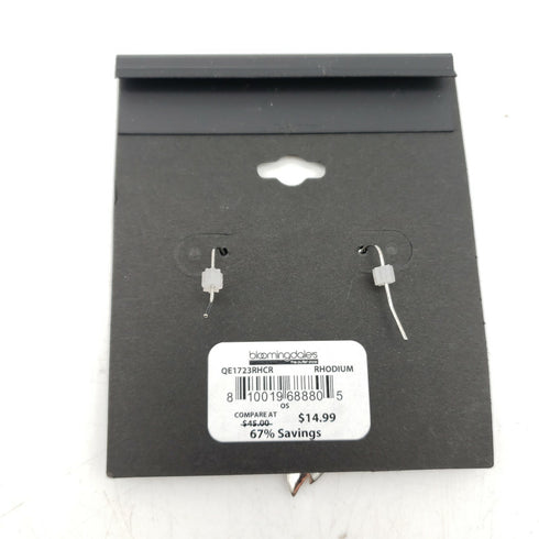 area stars Bling Twist Rhodium Silver Color Earrings - New
